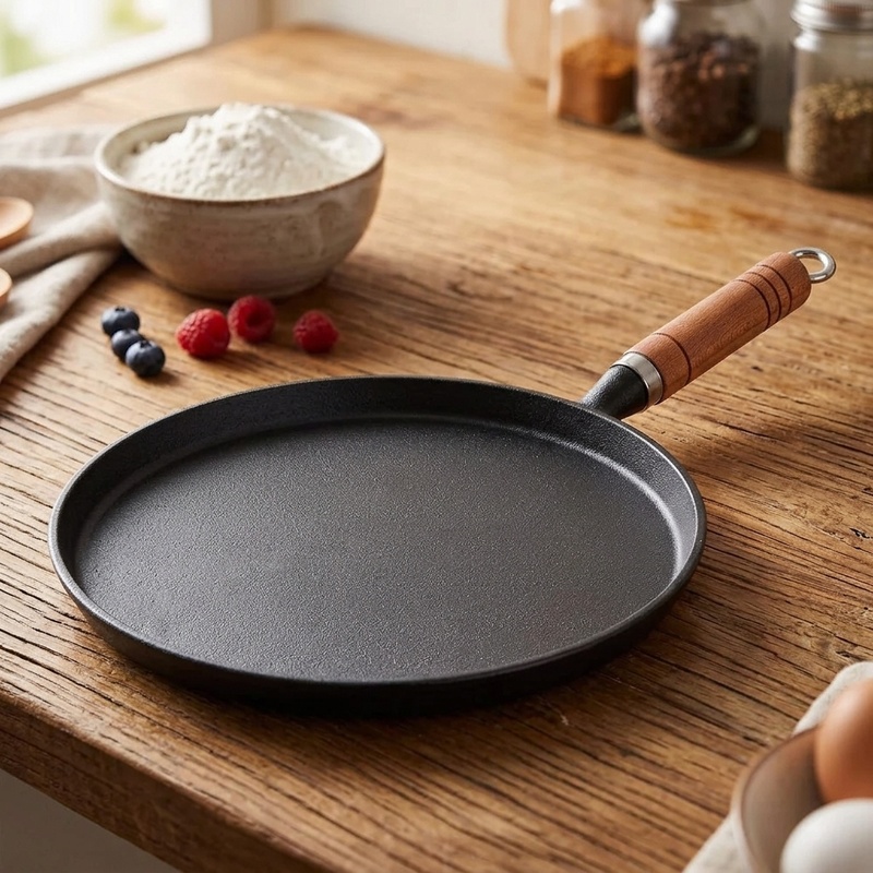 Crepe Maker Non Stick - مقلاة من الحديد الزهر مقاس 20/23/26