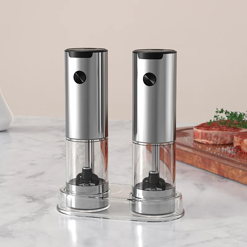 Kitchen Appliances Electric - مطحنة فلفل وملح كهربائية أوتوماتيكية مع