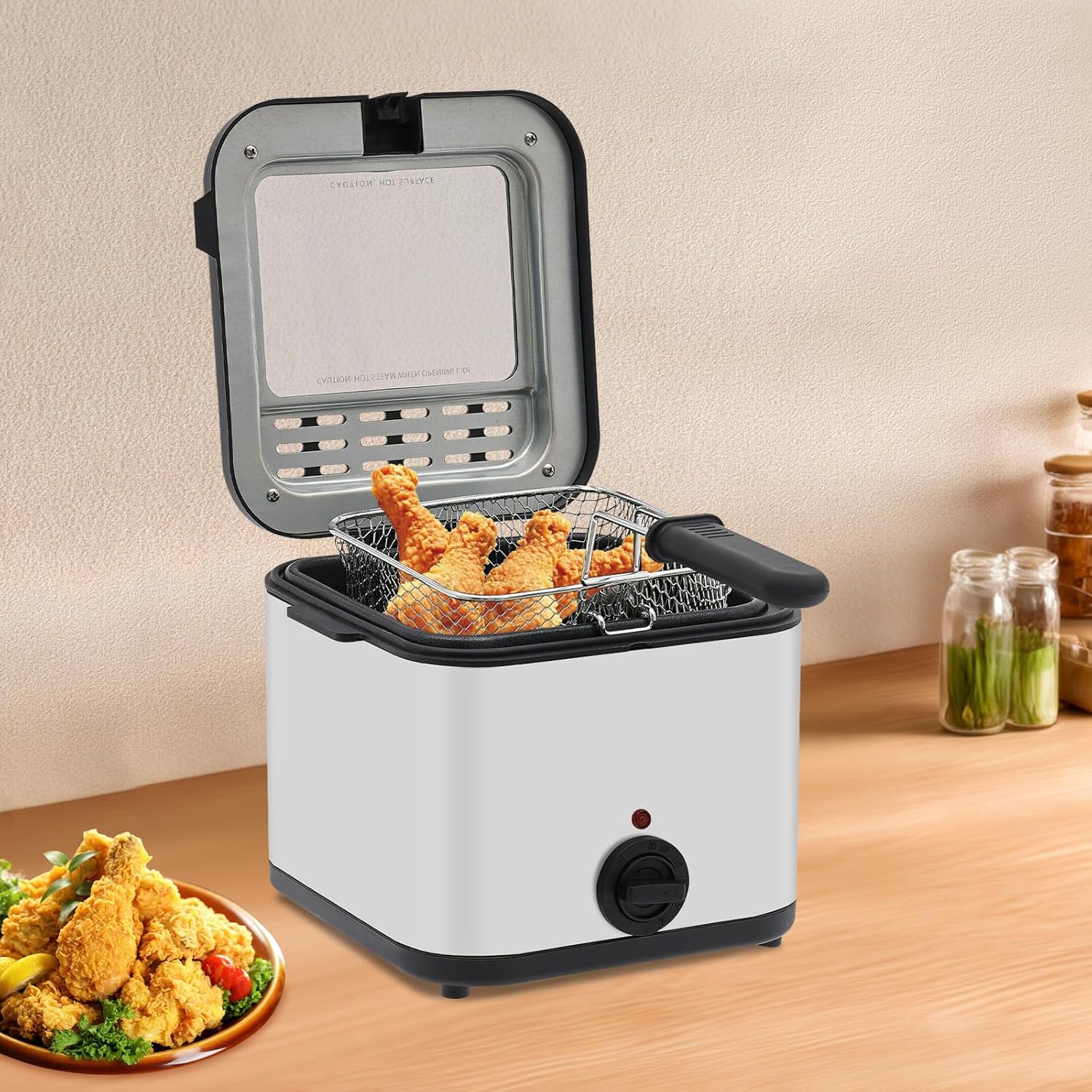 Kitchen Appliances Electric - مقلاة كهربائية للطاولة، سعة 2.64 لتر،