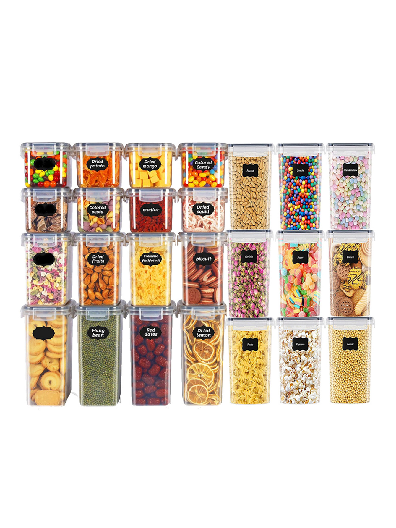 Kitchen Appliances Organizer - 48 قطعة، حاويات تخزين طعام محكمة