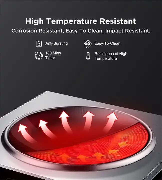 موقد كهربائي تجاري مسطح مقعر ب - مراجعة Induction Cooktop Portable وسعره