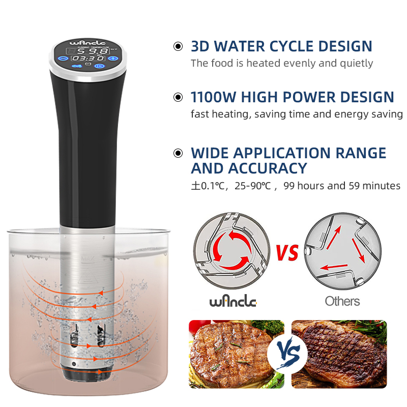 Wancle 1100 واط Sous Vide طباخ - مراجعة Sous Vide Immersion وسعره
