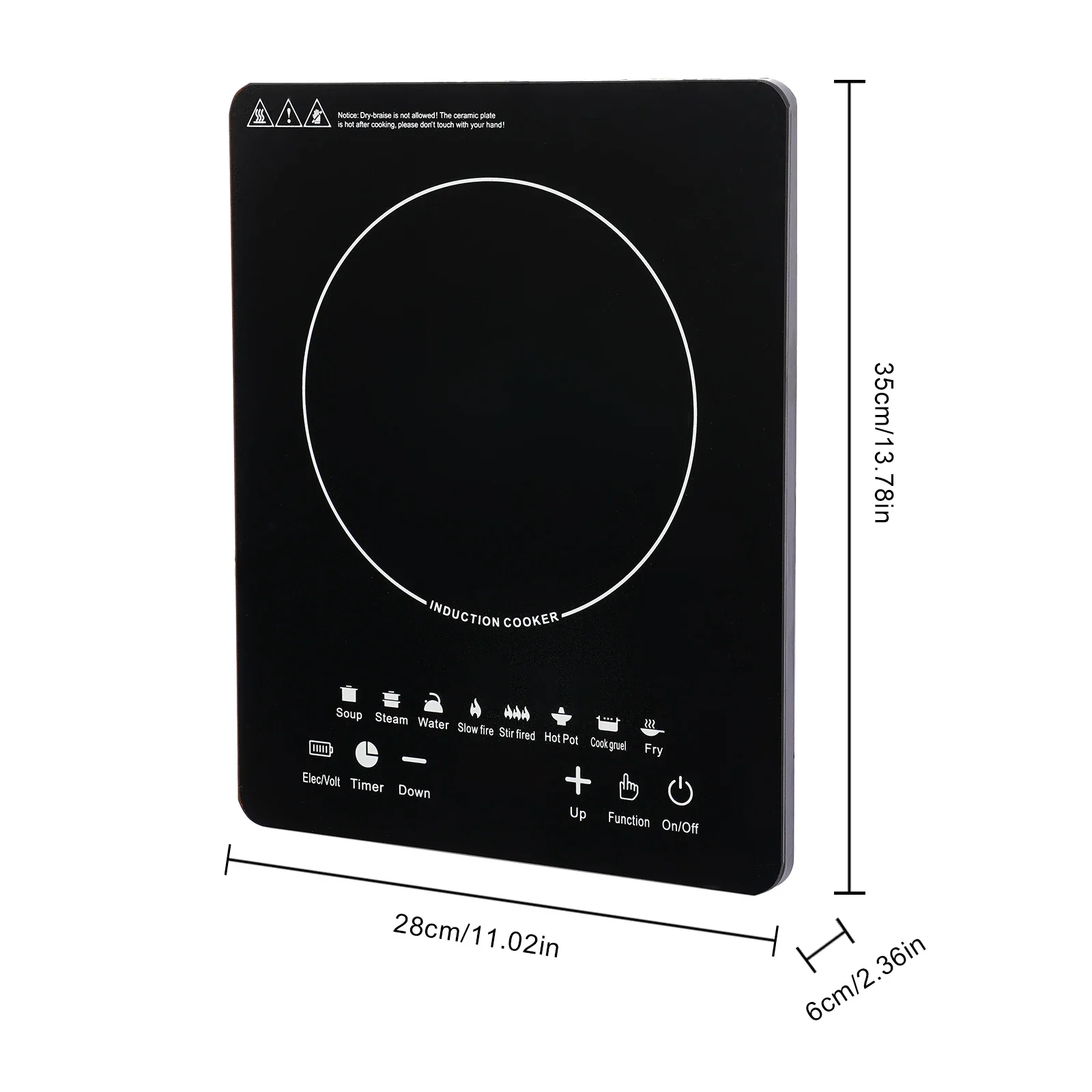 موقد حثي كهربائي ذكي محمول بقو - مراجعة Induction Cooktop Portable وسعره