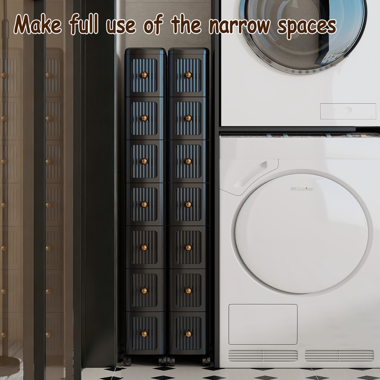 خزانة تخزين ضيقة بعرض 15 سم -  - مراجعة Kitchen Appliances Organizer وسعره