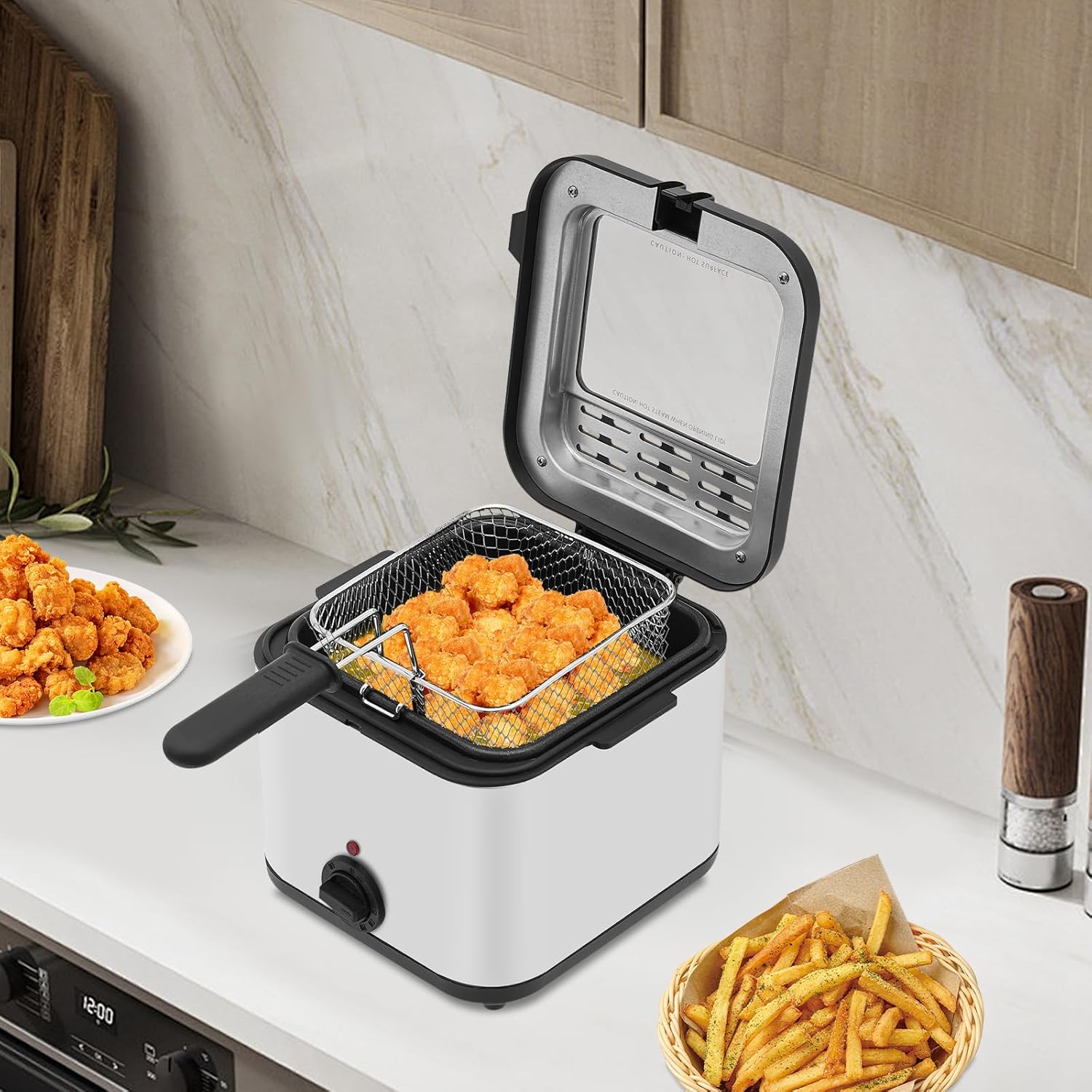مقلاة كهربائية للطاولة، سعة 2. - مراجعة Kitchen Appliances Electric وسعره