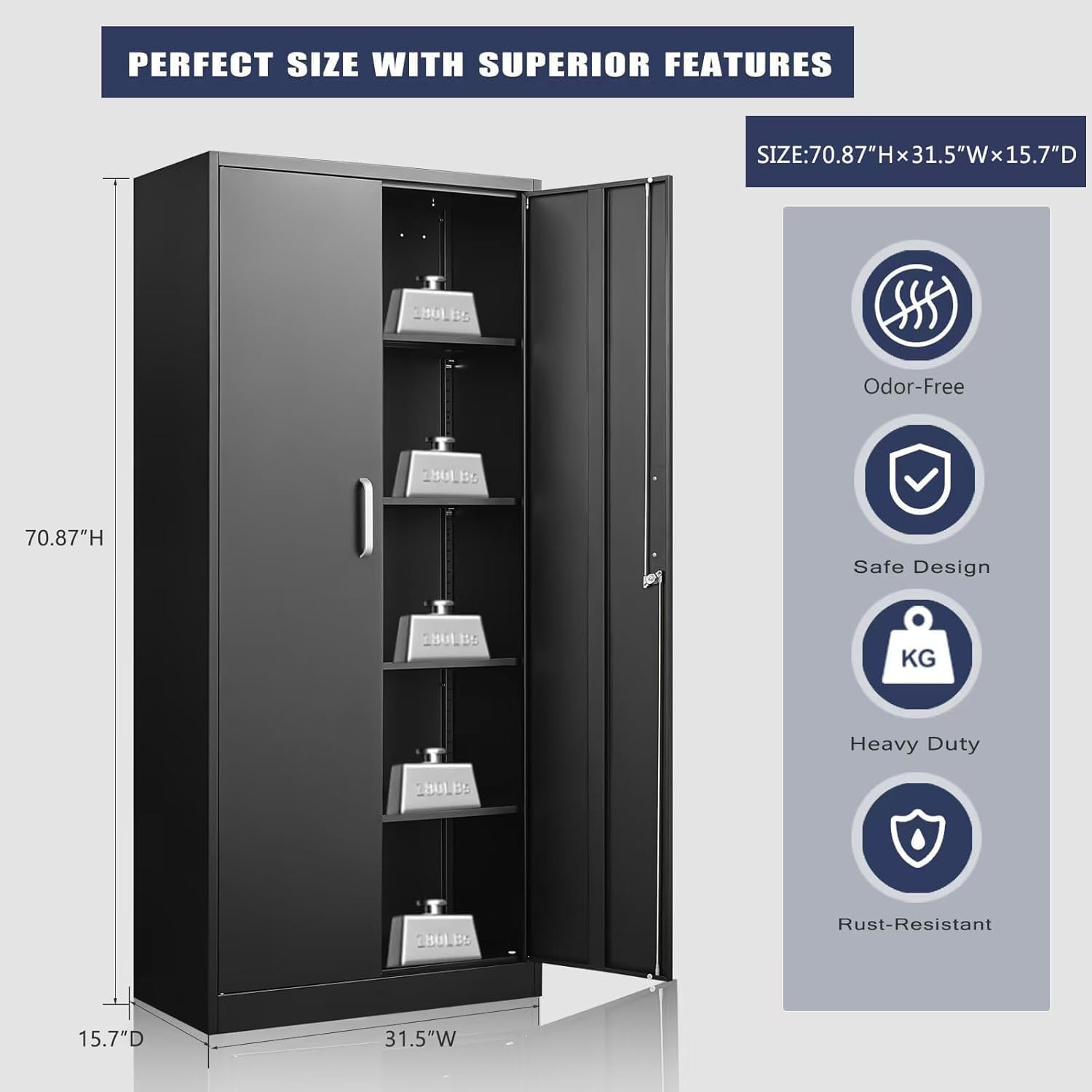 خزانة تخزين معدنية بأرفف قابلة - مراجعة Kitchen Appliances Organizer وسعره